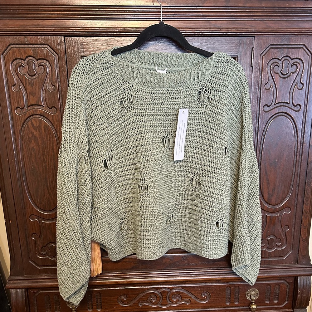 WynneLayers Distressed Sweater